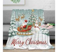 RNDKAUUIE Christmas Decorations Plush Blanket 3D Print Blanket Design Bed Blanket for Kids Boys Adults Printed Plush Blanket for Bed Couch 80x90inch(200x230cm)