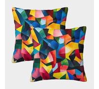RNDKAUUIE Irregular Abstract Paintings Outdoor Cushion Covers Set of 2 Decorative Throw Pillow Covers Garden Patio Outdoor Cushions Abstract Pillow Cases for Couch Bench Sofa Indoor Decor 45x45cm