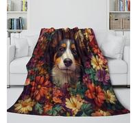 RNDKAUUIE Painted Border Collie 3D Printed Blanket, Suitable for Couch, Bed, Suitable for All Seasons, for Adults And Children 40x50inch(100x130cm)