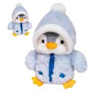 Rndqw Penguin Teddy, Penguin Plush, Cute Teddy (Blue) | Costume Penguin Style, Animal Shaped Throw Pillow, Zipper Design, Suitable for Mom, Daughter or Friends