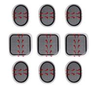 Rnemitery Adhesive Gel Electrode Pads, 9 Piece Self Stick Conductive Replacement, Compatible with Many Belt, Non Slip Design, Enhanced Adhesion