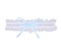 Rnemitery Bridal Wedding Garter, Blue Lace And Satin With Bow Design, Bridal Accessory For Hen Party Or Ceremony for Women Girls Bride Shower Party