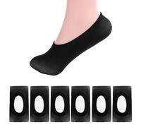 Rnemitery Mens Invisible No Show Socks, 6 Pairs Low Cut Non Slip Trainer Socks for Men with Reinforced Heel, Hidden Grip Socks for Loafers and Sports Shoes