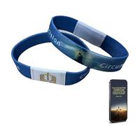 Rneswi 2PCS Readable Nfc Bible Verse Bracelets，Wearable Bible Bracelet，Christian Daily Bible Verse Bracelet,Christian Bible Gifts For Men Women, M, polyesters, no gemstone