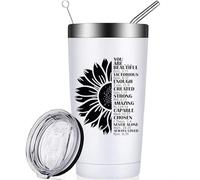 RNFENQS Christian Gifts Tumbler Cup 20 OZ, Faith Inspiration Religious Gifts for Men Women, Jesus Bible Verse Insulated Travel Coffee Mug