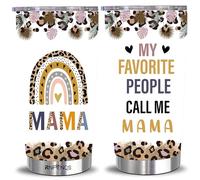 RNFENQS Mama Gifts Coffee Tumblers with Lids and Straws, My Favorite People Call Me Mama Mother's Day Travel Tumbler Cups 20 OZ