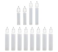 RNFKSU 12 Pieces Of Transparent Squeeze Bottles, Soft Bottles For Essential Oils, Plastic Liquid Bottles, Suitable For Pigments, Glues, And Inks.