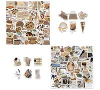 RNFKSU 123 Pieces Of Retro Stickers, Nostalgic Decorative Stickers, Notebook Stickers, Luggage Stickers, Guitar Decorative Stickers.