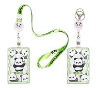 RNFKSU 2 Pieces Of Id Card Sets, With Retractable Hanging Neck Rope, Portable Anti-Lost Storage Accessories, Suitable For Students, Teachers, And Medical Staff.