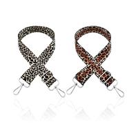 RNFKSU 2 Pieces Of Leopard Pattern Wide Bag Shoulder Straps, Adjustable Backpack Straps, Messenger Bag Replacement Straps, Backpack Decoration Accessories.