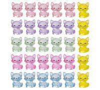 RNFKSU 30 Luminous Little Foxes, Mini Resin Animals, Miniature Desktop Decorations, Doll House Gardening Landscape Decorations.