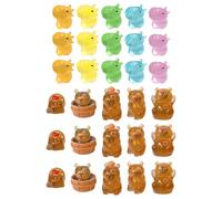 RNFKSU 30 Pieces Of Mini Capybara Ornaments, Luminous Resin Small Animals, Mini Desktop Decorations, Miniature Landscape Decorations, Children'S Party Decorations.