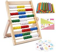 RNHDLY Abacus for Kids, Wooden Abacus, Counters for Kids