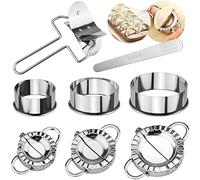 RNHDLY Dumpling Maker 8 Pack Stainless Steel Dumplings Maker Machine Mould Ravioli Maker Kitchen DIY Gadget Tools for Dumpling Ravioli Pastry Empanadas