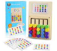 RNHDLY Games for Dementia, Seniors Activity Game, Wooden Dementia Games with 12 Cards, 5 Colour Memory Activities, Dementia Activities for Seniors