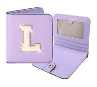 RNIEGA Initial Letter Wallet Women Small Teen Girl Gifts Trendy Stuff Girls Wallets Personalized Christmas Birthday Gift for Women Friends Daughter Granddaughter 6 7 8 9 10 11 12 13 Year Old, Light