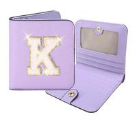RNIEGA Initial Wallet Women Small Teen Girl Gifts Trendy Stuff Girls Wallets Personalized Christmas Birthday Gift for Women Friends Daughter Granddaughter 6 7 8 9 10 11 12 13 Year Old, Light Purple, K