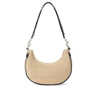 RNIEGA Women's Straw Woven Shoulder Bag Hobo Beach Purse for Summer Lightweight Handbag with Adjustable Strap, Black