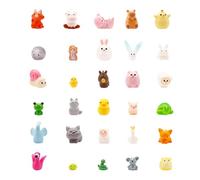 Rnigra 30 Mini Resin Animals, 30 Styles Resin Animals Mixed, Small Animal Figures for Fairy Garden Accessories, Micro Landscape, Dollhouse Decor