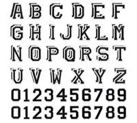 Rnigra 72PCS Iron on Letters and Numbers Patches, A-Z Alphabet & 0-9 Embroidered Letter Patches, Iron on Letters for Clothes and Fabric, DIY Applique Accessories (Black 2 Sets)