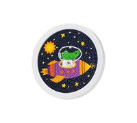 Rnigra Diamond Art, Diamond Painting with Frame, Rocket Crocodile Diamond Art Kits, Diamond Decorative Painting, Resin Round Diamond, 30% More Diamonds, 16.5X16.5cm,