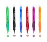 Rnigra Erasable Pens 6pcs, Eraser Pen 0.5mm, Erasable Gel Pens with Rubbers on the End, Assorted Color Inks for Writing, Premium Comfort Grip for Drawing Writing Planner and Crossword Puzzles