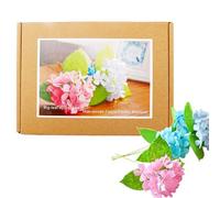 Rnigra Felt Flowers Craft Kits for Kids, Craft Making Supplies for Adults and Teenagers, Makes a Great Gift, DIY Hydrangea Bouquets Making Kit, No-Cut Craft Felt Flower Set, Hydrangea