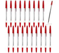 Rnigra Red Pens Ballpoint 20PCS, Ballpoint Pens, 1MM Red Biros for Precise Writing & Ergonomic Grip, Smooth Writing Action, Ideal for School, office, Home stationary supplies