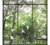 Rnigra Window Stickers to Deter Birds, Window Stickers for Glass, Preventing People and Bird Strikes on, 12 PCS