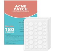 Rnitle Acne Patches[180 Pcs],Hydrocolloid Dressing Cover for Effective Calming and Relief of Acne,Pimple Patches,Spot Treatment Pimple Stickers,Facial Care(12mm&8mm)