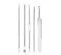 Rnitle Blackhead Remover Tool,Pimple Whitehead Acne Comedone Extractor Tool Set Stainless Steel with Transparent Box for All Skin Types