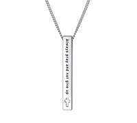 Rnivida Christian Bible Verse Bar Necklaces for Women, Religious Faith Inspirational Birthday Jewelry Gift, Stainless Steel, --