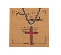 Rnivida Christian Gifts for Men Stainless Steel Cross Necklace with Inspirational Bible Verse, Stainless Steel, No Gemstone