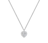 Rnivida Round/Heart/Radiant/Pear Cut Pendant Necklace Dainty Stainless Steel Cubic Zirconia Jewelry for Women, Cubic Zirconia, No Gemstone
