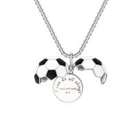 Rnivida Soccer Jewelry Gifts Engraved Christian Bible Verse,Soccer Pendant Necklace to Hold photos Inside for Men and Women, M, Metal, No Gemstone