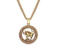 Rnivida Zodiac Sign Necklaces,Constellation Necklace Pendant for Women and Men Personalized Astrology Jewelry, Stainless Steel, No Gemstone