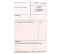 RNK 2269L - Certificate of Origin - Red Template, 2 Single Sheets, DIN A4, 50 Pieces