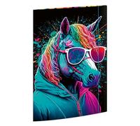 RNK 46337 - Portfolio Folder Neon 240 x 330 mm, Pack of 3, Document Folder for DIN A4, with Elastic Closure