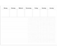 RNK 46632 Office Desk Pad Lined and Checked Small Table with 7 Days of The Week
