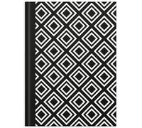 RNK 46745 Notebook "Black & White Rhombus" in DIN A5 Dotted with 96 Sheets 70 g/