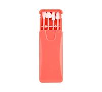 Rnker Last Swab Reusable Medical Silicone Cotton Swabs Rough Friction Q-Tip for Ears Cleaning, smooth Q-Tip for Cosmetic makeup for women (New 4 pack, Light Red)
