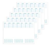 RNKVERLAG 46633-5 Office Desk Pad, 480 x 330 mm, 5 Pieces Each 30 Sheets, with Weekday Fields, Blank with Calendar