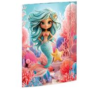 RNKVERLAG Mermaid Drawing Folder 320 x 430 mm for Formats up to DIN A3 with Elastic Closure, Pack of 1