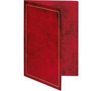 RNKVERLAG RNK 2831 Certificate Holder in Marbled Plastic with Gold Print, 22.7 x 31.5 cm, Wine Red