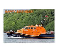 RNLI Lifeboat Rescue Happy Birthday Greetings Card PT116