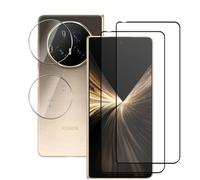 Rnnmeeko 2 + 2 Pieces Screen Protector for Honor Magic V5 Tempered Glass, 9H Hardness Tempered Glass Film and Camera Protection Protective Glass, Anti-Scratch Bubble-Free Screen Protector for Honor