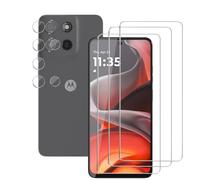 Rnnmeeko Pack of 3 + 2 Screen Protectors for Motorola Moto G15 Tempered Glass, 9H Hardness Tempered Glass Film and Camera Protection Protective Glass, Anti-Scratch Bubble-Free Screen Protector for