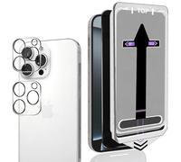 Rnnmeeko Privacy Screen Protector for Tempered Glass for iPhone 16 Pro Max, Anti-Spy Privacy Film with Camera Protection, Tempered Glass [Pack of 1 + 2], 9H Hardness, Anti-Spy Privacy Film