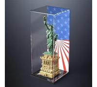 RNNTK 3MM Display Case For Lego Lego 21042 Architecture Statue of Liberty,HD Dustproof Transparent Display Case Acrylic Showcase For Lego 21042 (Only Display Case, No Model Set) 20×20×50cm, (C)