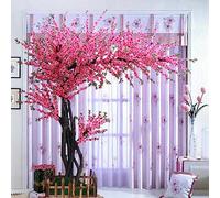 RNNYWDRQ 1.8x1.5m/5.9x4.9ft Pink Simulation Plant Japanese Artificial Cherry Blossom Trees Fake Silk Flower Peach Decoration Indoor Outdoor PartyRestaurant Mall Decoration 2.5x2.5m/8.2x8.2ft